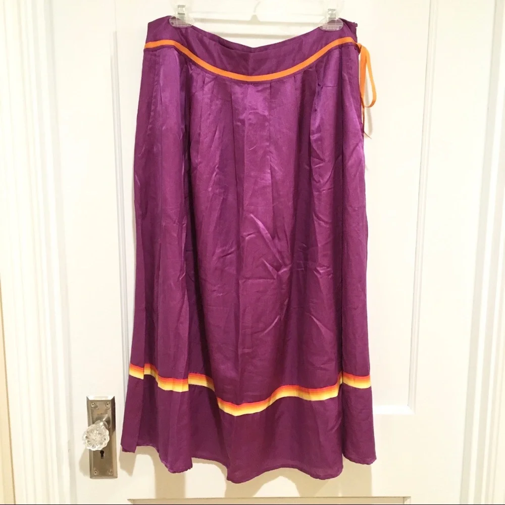 Matta New York Zapotec Skirt Plum XL Cotton Silk